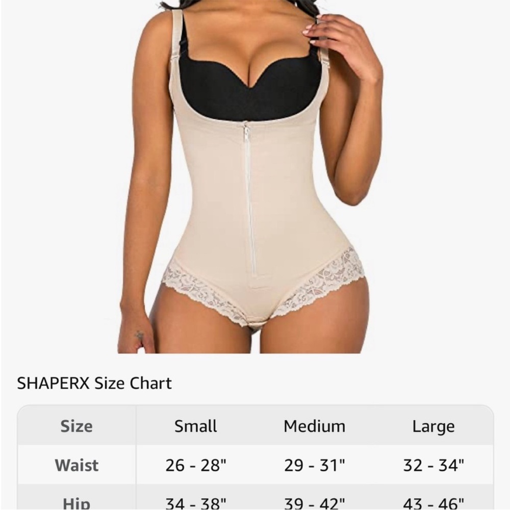 SHAPERX Fajas Colombianas Shapewear Postpartum TummyControl Butt Lifter Bodysuit